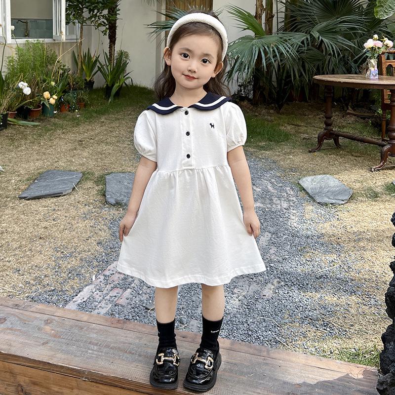 Summer Boys  Sailor Collar & Girls  Academy Style Dress Set - Children s Trendy Sibling Outfits. 140 cm
