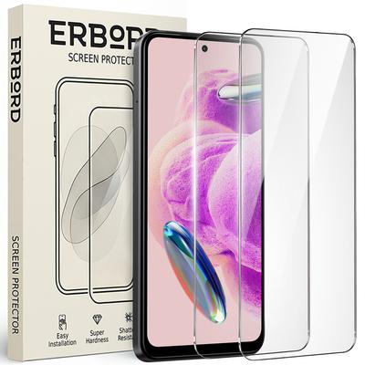 2x Tempered Glass for Xiaomi Redmi Note 12S, ERBORD 9H Hard Glass, Glass