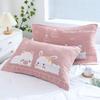 Extra Large Cartoon Cotton Gauze Pillow Towel - Thickened, Soft, Comfy, 3-Layer, Year-Round, Men's Gray