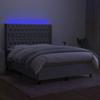 VidaXL Sommier à Lattes de Lit avec Matelas et LED, Lit Rembourré, Lit Double, Lit Adulte de Chambre à Coucher Intérieur, 3138557