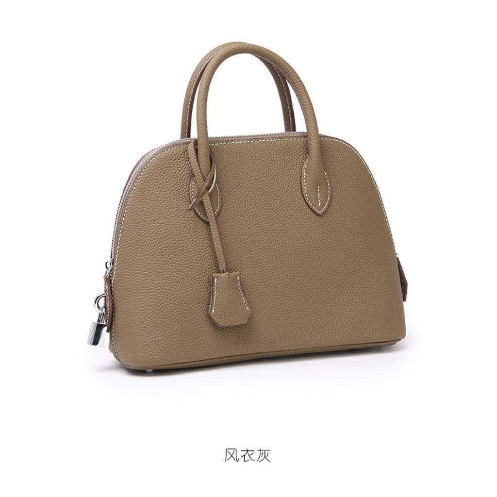 Bags bag 2025 light luxury niche large-capacity bowling bag, high-end leather messenger women's bag shell bag