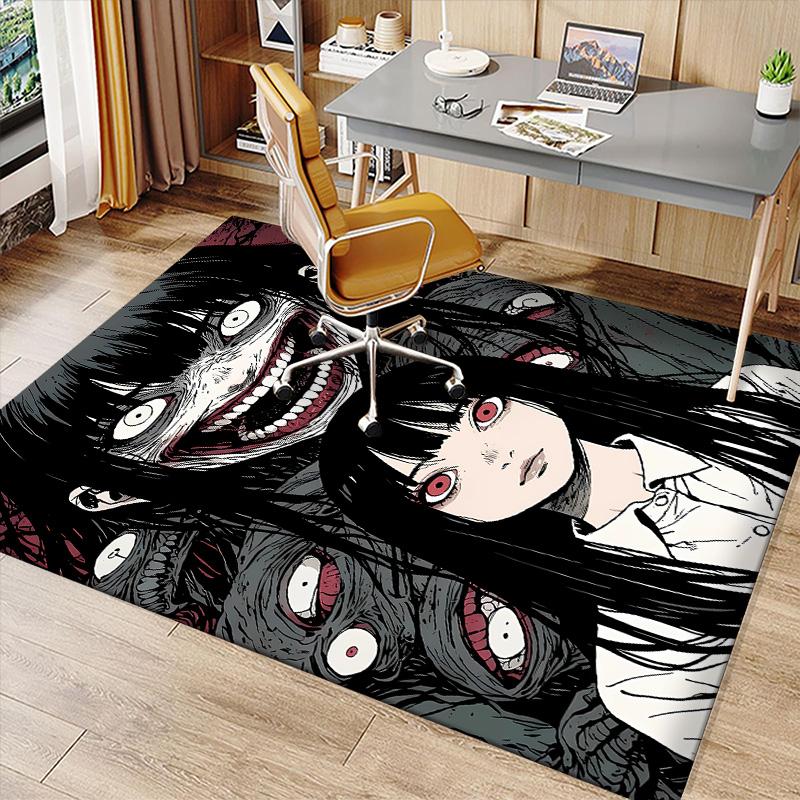 Thriller Manga Junji Ito Tomie0 Printed Absorbent Washable Carpet, Non-Slip Bathroom Mats, Kitchen Rugs, Yoga Mat,Living Room Entrance, Camping Picnic