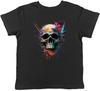 Totenkopf Gesicht Kinder T-Shirt Gothic Halloween Emo Goth Kinder Jungen Mädchen Geschenk