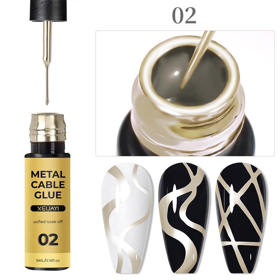 High-Density Metallic Nail Art Gel - 5ml