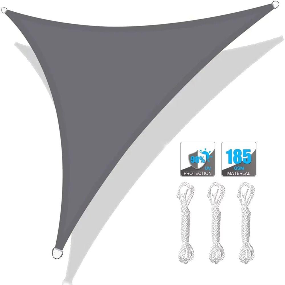 Triangle Triangle Sunshade With Ropes Shade Sail Adjustable Awning Shade Cloth  Pool Area