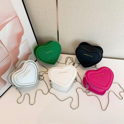 Mini Small Bag Women's Bag 2025 Summer New Fashion Personalized Peach Heart Chain Bag Foreign Style Beautiful Messenger Bag