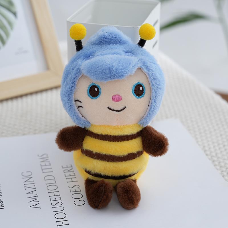 

Dinosaur Keychain Fluffy Plush Toy Soft Stuffed Animal Bag Charm Adorable Gift Blue