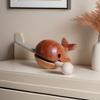 Whale Wooden Fish Toy With Mallet Stress Relief Animal Meditation Temple Block