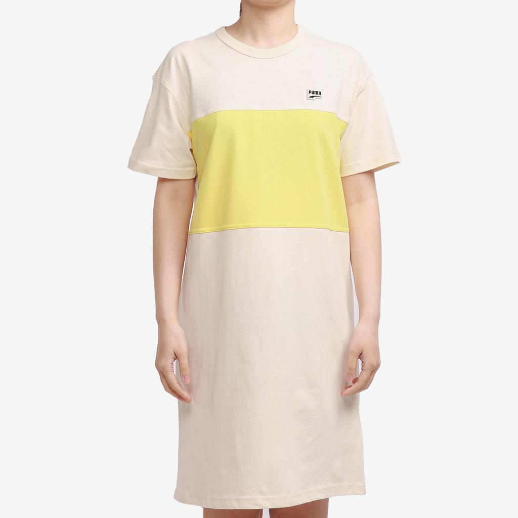 Puma Downtown Tee Dress Letter Casual Sports Round Neck Short Sleeve Dress Women dresses Off-White 531494-75