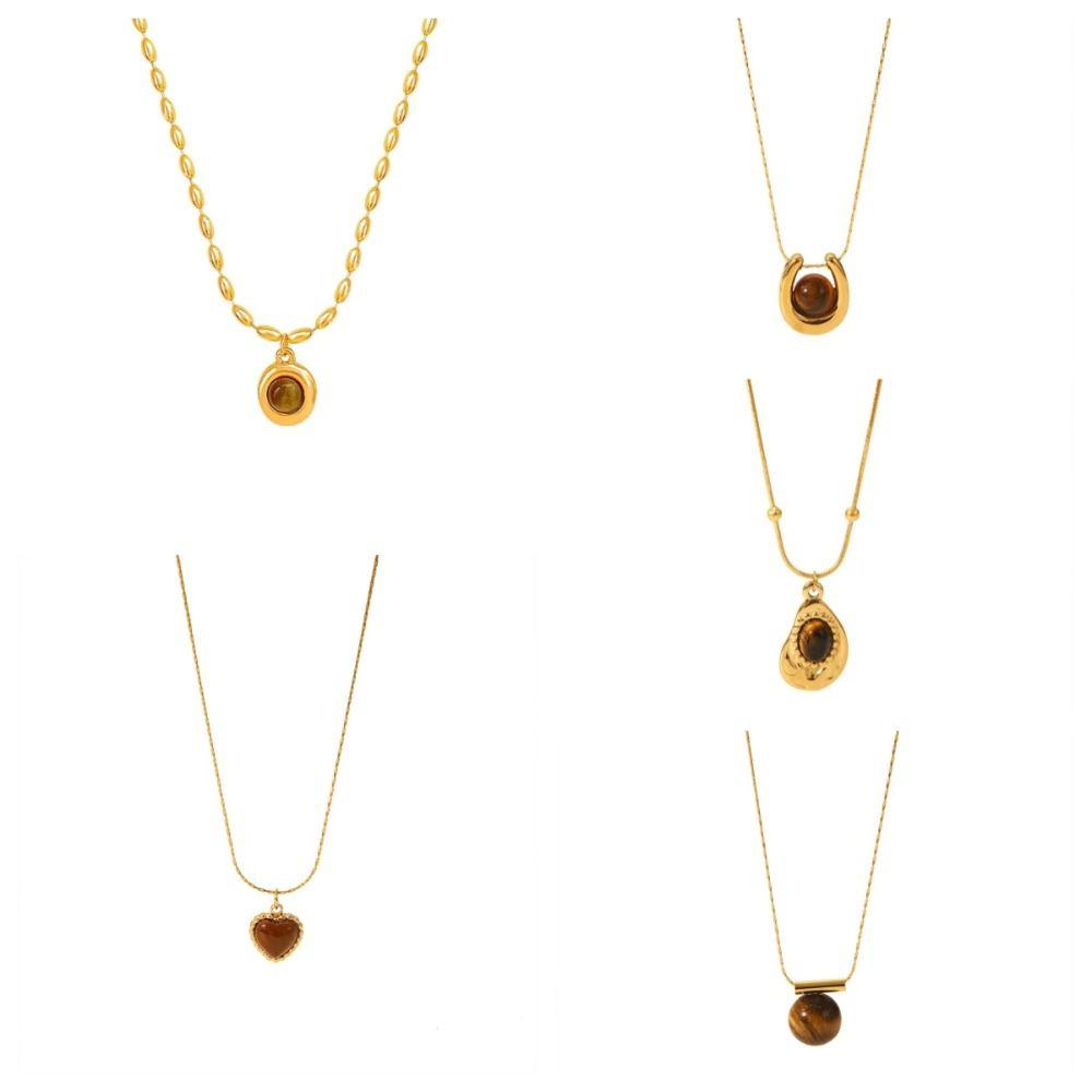 Irregular Simple Metal Necklace Stainless Steel Heart Collarbone Chain Party