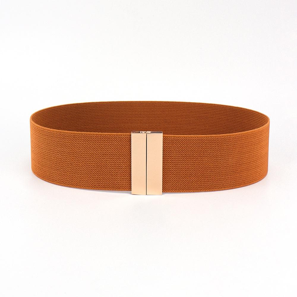 Damen Breiter Elastischer Gürtel mit Metallschnalle - Verstellbarer Einziehbarer Kleidergürtel, Geeignet für Hochzeiten, Partys, Plus Size Gürtel, Damenkleidergürtel