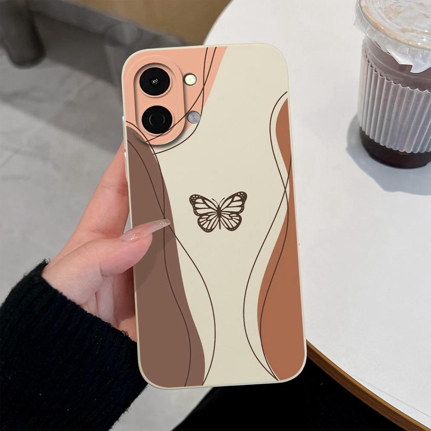 For Tecno Spark Go 3 2 1S 30 40 40C Pova 7 Ultra Pro Neo Case Beautiful Butterfly Sunflower Fashion Housing Soft Liquid Silicone Anti Slip Back Covers