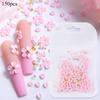 150pcs 3D Nail Art Charm Decoration Nail Rhinestones Acrylic Petals Nail Art Decorations Kit for DIY Nail Accessories