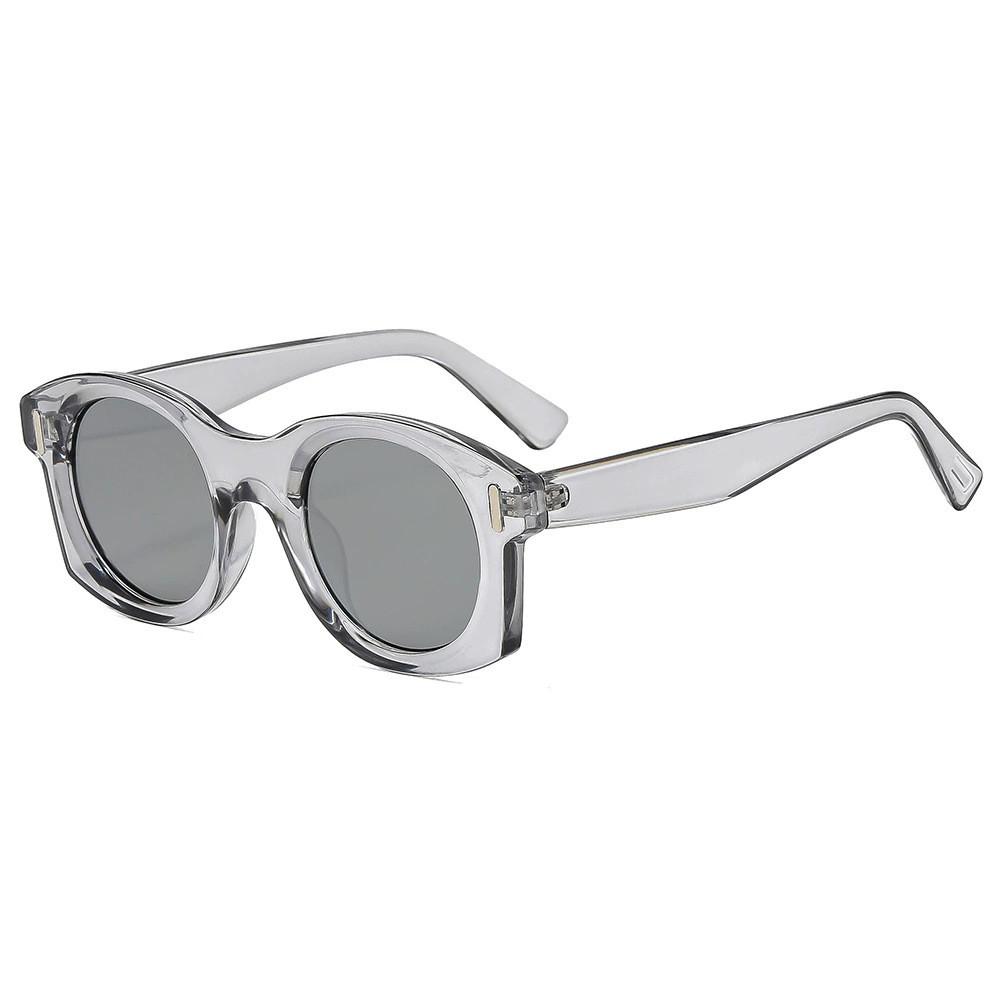 Retro Geometric Style Square Sunglasses With Ac Lenses For Summer Outdoor Sports ClearGrayFrame
