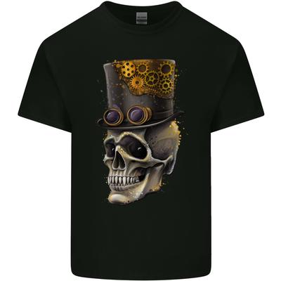 Steampunk Skull Unisexs Light Cotton TShirt
