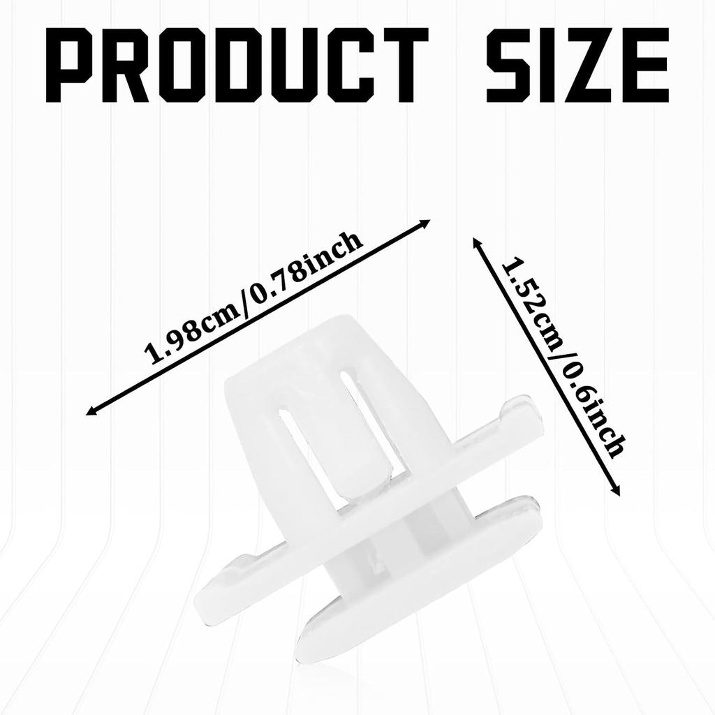 20 PCS Car Lower Outer Door Weatherstrip Clip, White Skirt Panel Fixing Trim Clips for Honda CR-V Model, Door Window Molding Clip Fastener
