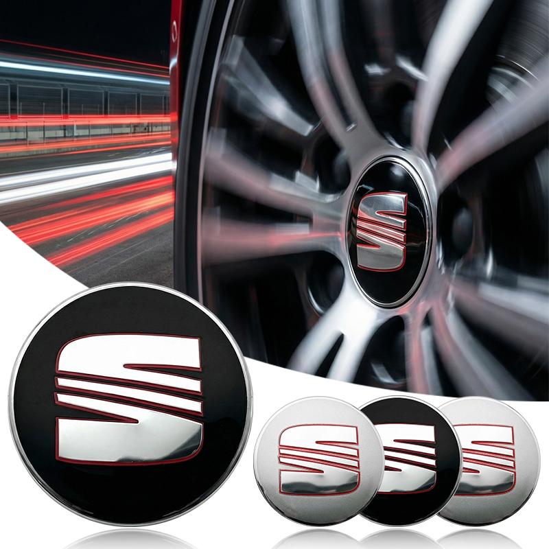 56MM Car Wheel Center Hub Center Cap Rim Hub Dustproof Cover Emblemem for SEAT Leon MK1 MK2 MK3 5F Ibiza 6L 6J Altea Arona Tarraco Cupra Cordoba
