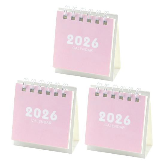 

2026 Mini Desktop Calendar Cute Cartoon Desk Planner with Spiral Binding Small Planning Notebook A
