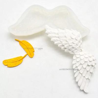 Angel Wing Silicone Mold DIY Necklace Pendant Resin Mold Cake Baking Molds Feather Wings Fondant Silicone Mold Candle Molds