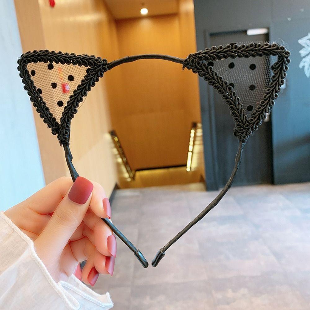 Stage Hair Accessories Large Bow Hair Hoop Polka Dot Cute Headband Retro Hairband