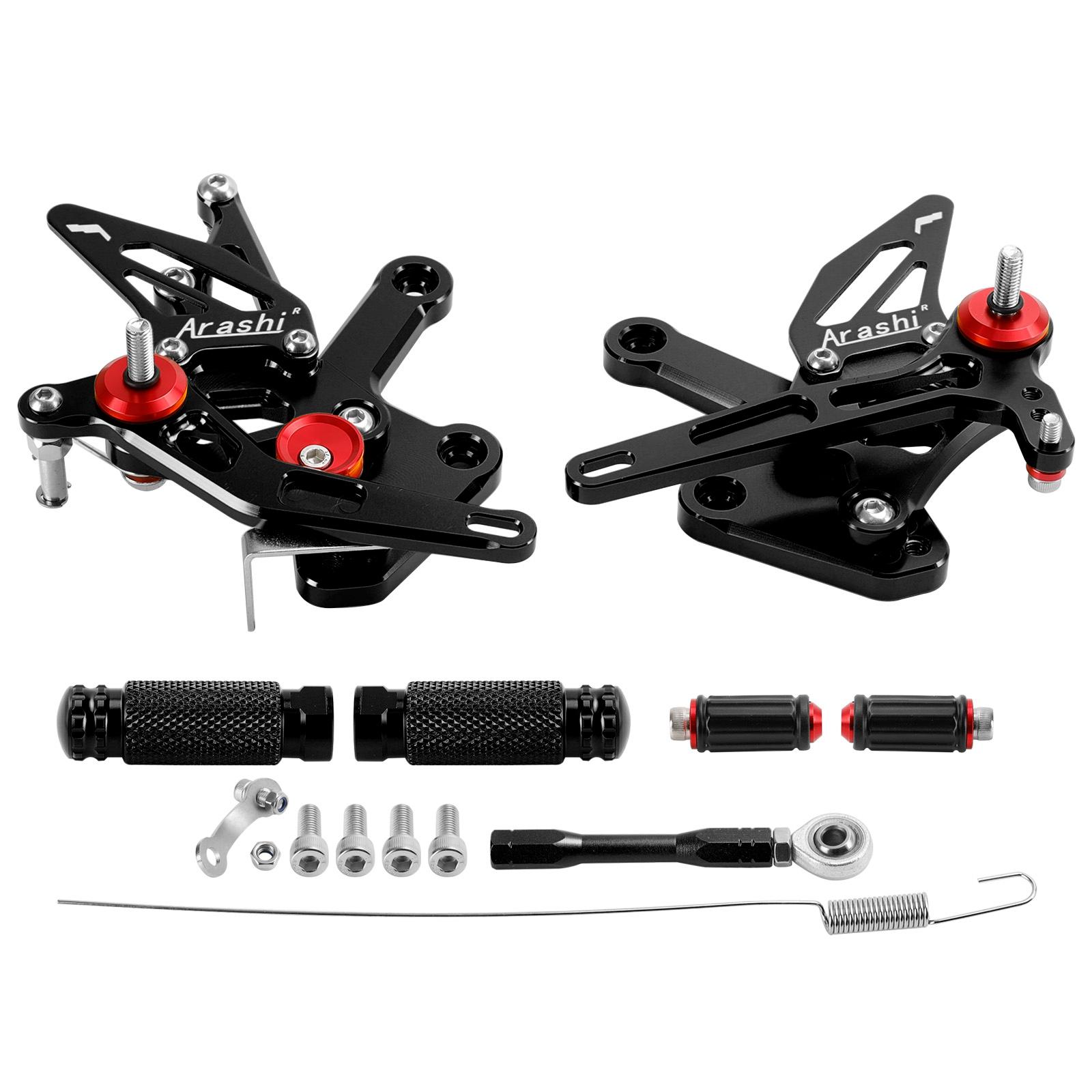 

Racing Adjustable Rearsets Foot Pegs For Kawasaki ZX4R ZX4RR 2022-2024 чорний