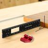 Woodworking Ruler with Slide Stop Portable inch and Metric Professional Square Ruler Marking Ruler Adjustable Sliding Ruler