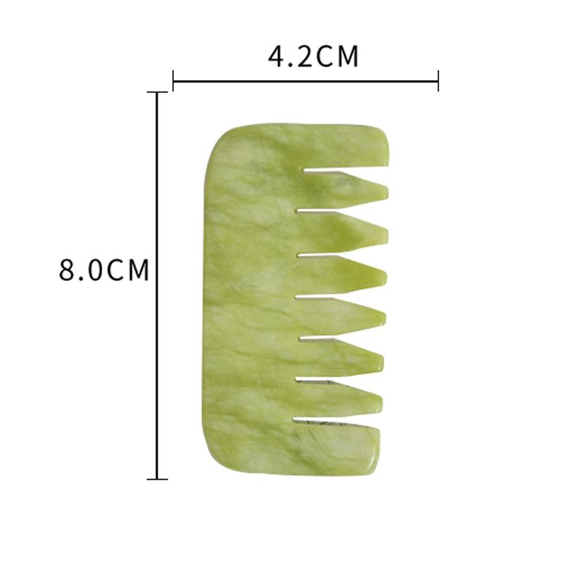 Pietra Gua Sha Tavola da Massaggio Giada Naturale Tavola per Raschiare la Testa Raschiatore Massaggiatore Pettine Bellezza Salute Capelli Pettine Spazzole Pettini