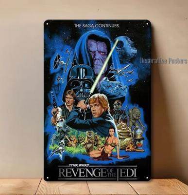 Ritorno dello Jedi Film Poster Metallico - Segno da Collezione - 20x30cm - alluminio