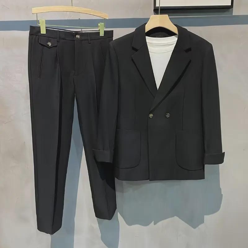 

Мужская повседневная куртка в корейском стиле высшего качества – красивая, стильная и зрелая весенняя одежда XXXL чёрный