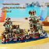 Seaside Boathouse Reconnaissance Nautical Fishing House Building Blocks, Compatible with Lego, Educational Toy & Gift