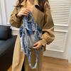 Washed Denim, Wandering Style, Niche Design, Crossbody Bag, Casual Women's Shoulder Bag, New Fashionable and Personalized Bag