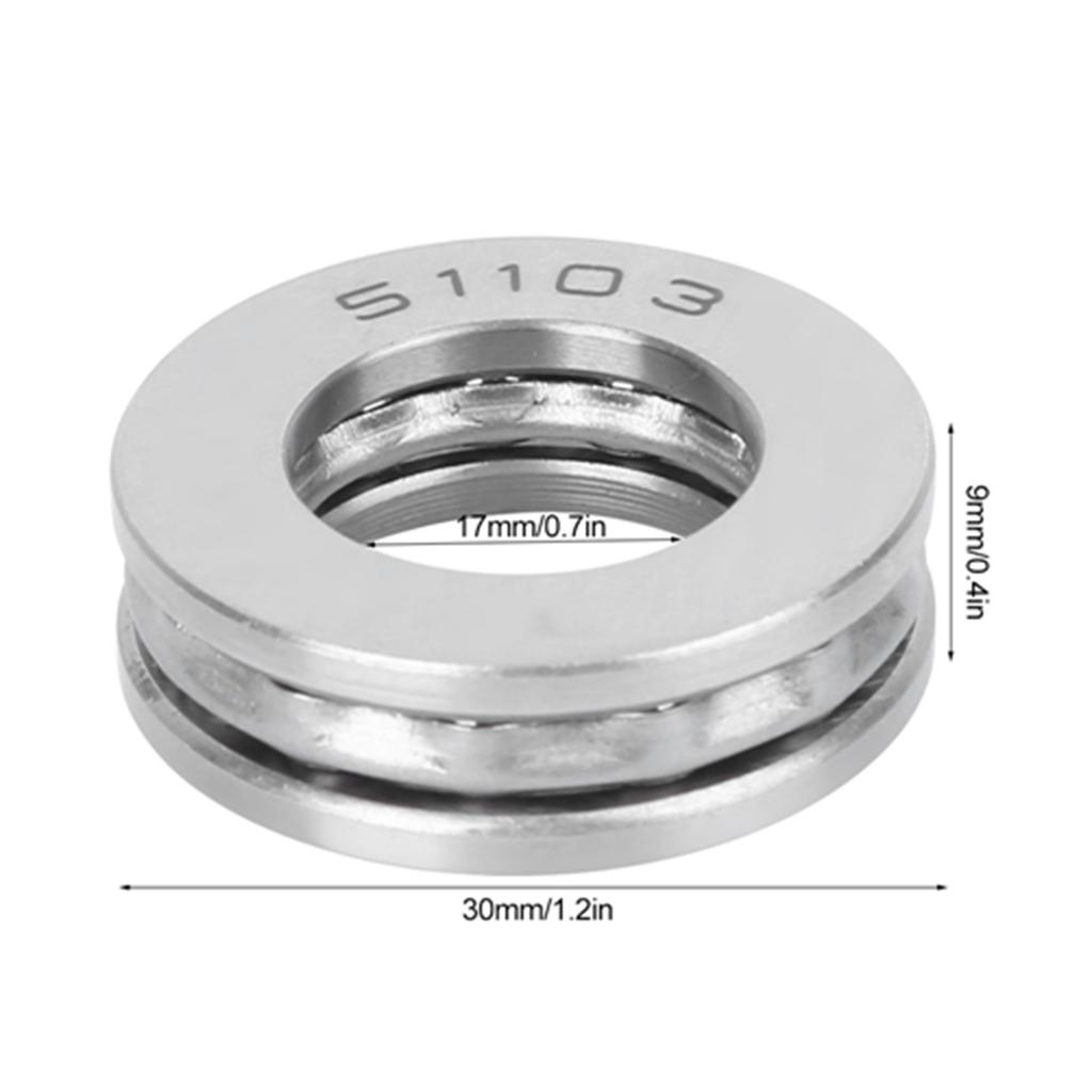 5pcs 51103 Plane Axial Ball Thrust Bearing Precise Low Noise Industrial Hardware Parts
