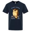 I'M Just Resting My Eyes Owl Cartoons Print Mens Street Clothing Breathable Oversized T-Shirts Brand Tops Cotton