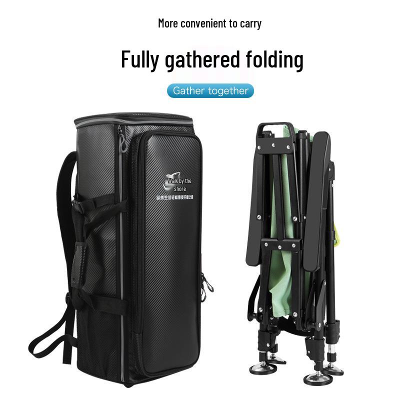 European Style Portable Reclining Fishing Chair - Double Folding, All-Terrain, Ideal for Raft and Wild Fishing