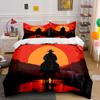 Sunset Cowboy Silhouette Print Bedding Set For Kids Luxury Gift 3Pcs Digital Print Comforter Set Soft Comfortable Breathable