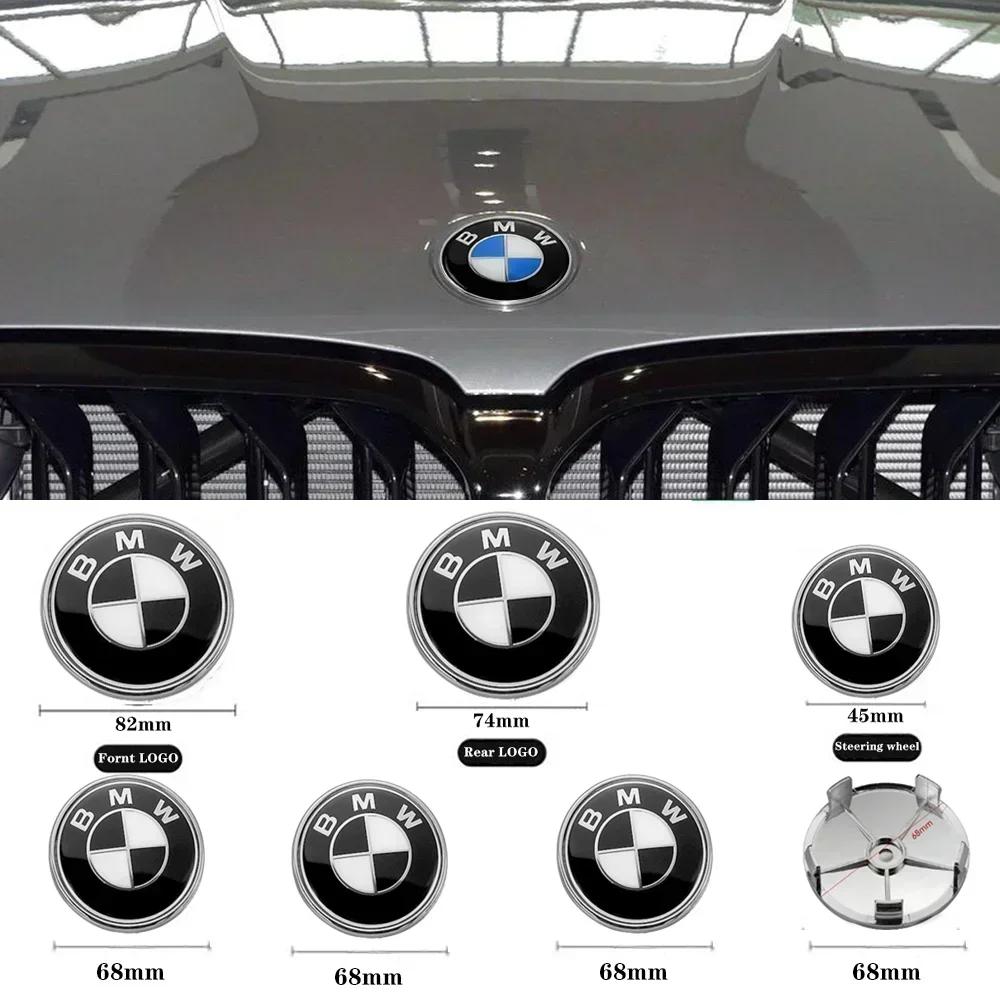For BMW X1 X3 X5 G01 G20 G21 G30 F10 F11 F20 F01 F30 sticker 7Pcs Car Front Badge Rear Sticker Center Caps Steering Wheel Emblem