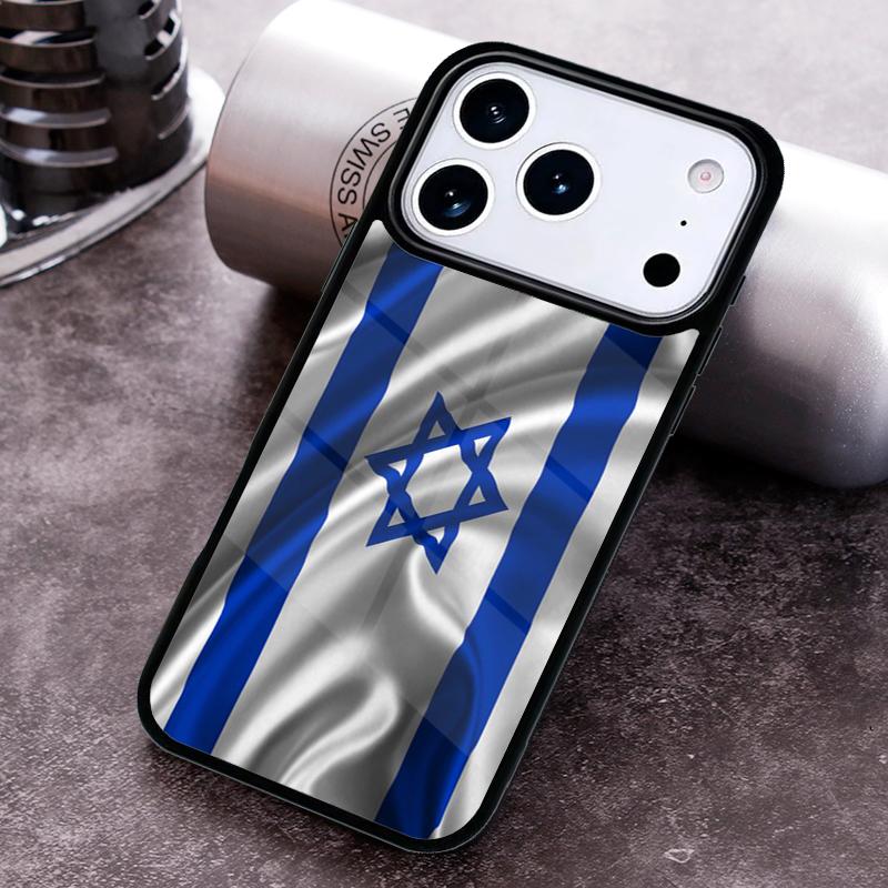 I=srael Flag Soft Phone Case for iPhone 17 16 15 Pro Max Air 14 13 12 11 Plus Shockproof Cover