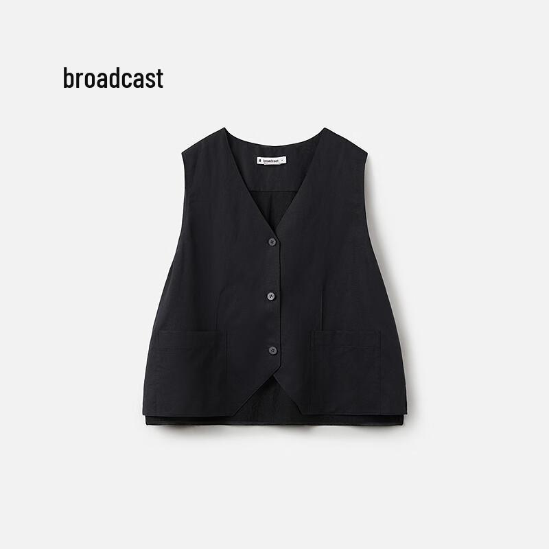 

Broadcast Women s Linen Blend Casual Vest Top XS