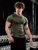 2024 Men's Muscle Fit Short Sleeve Gym T-shirt for Summer Outdoor Running and Training