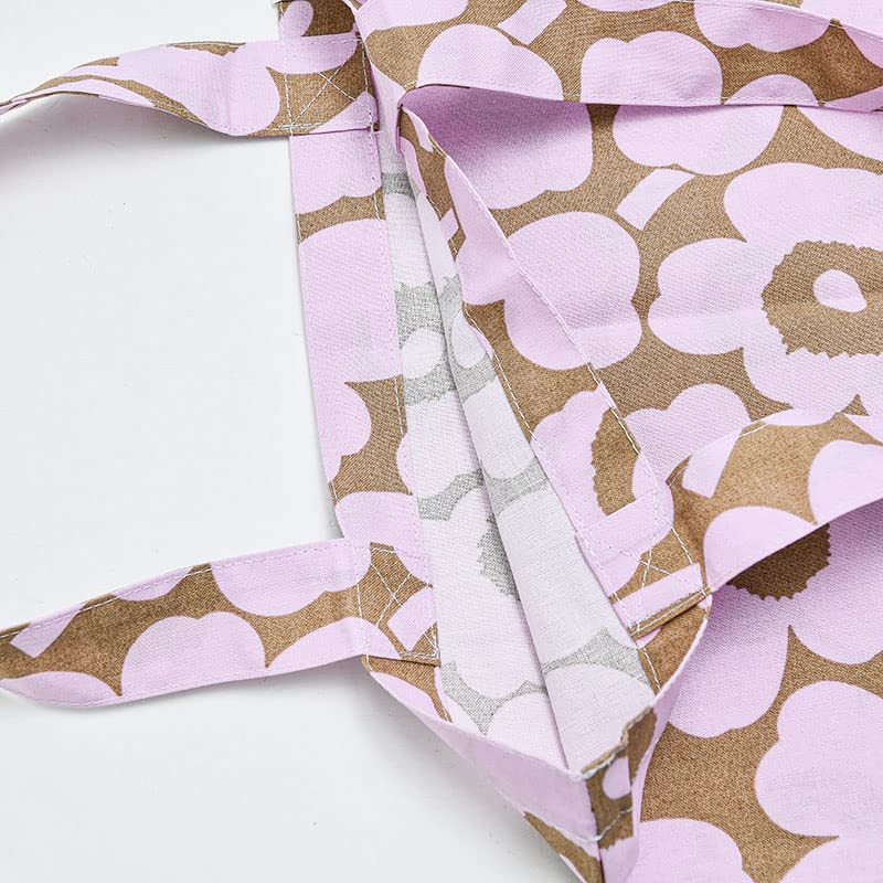 Marimekko Mini Unikko Kleine Stofftasche 33 x Japan Beige x Rosa für Damen Tasche, 32cm, Exklusiv, (71)