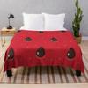 Coperta Morbida Anguria Rossa Matrimoniale Leggera in Pile di Flanella per Divano Letto Divano Viaggio Campeggio per Bambini Adulti