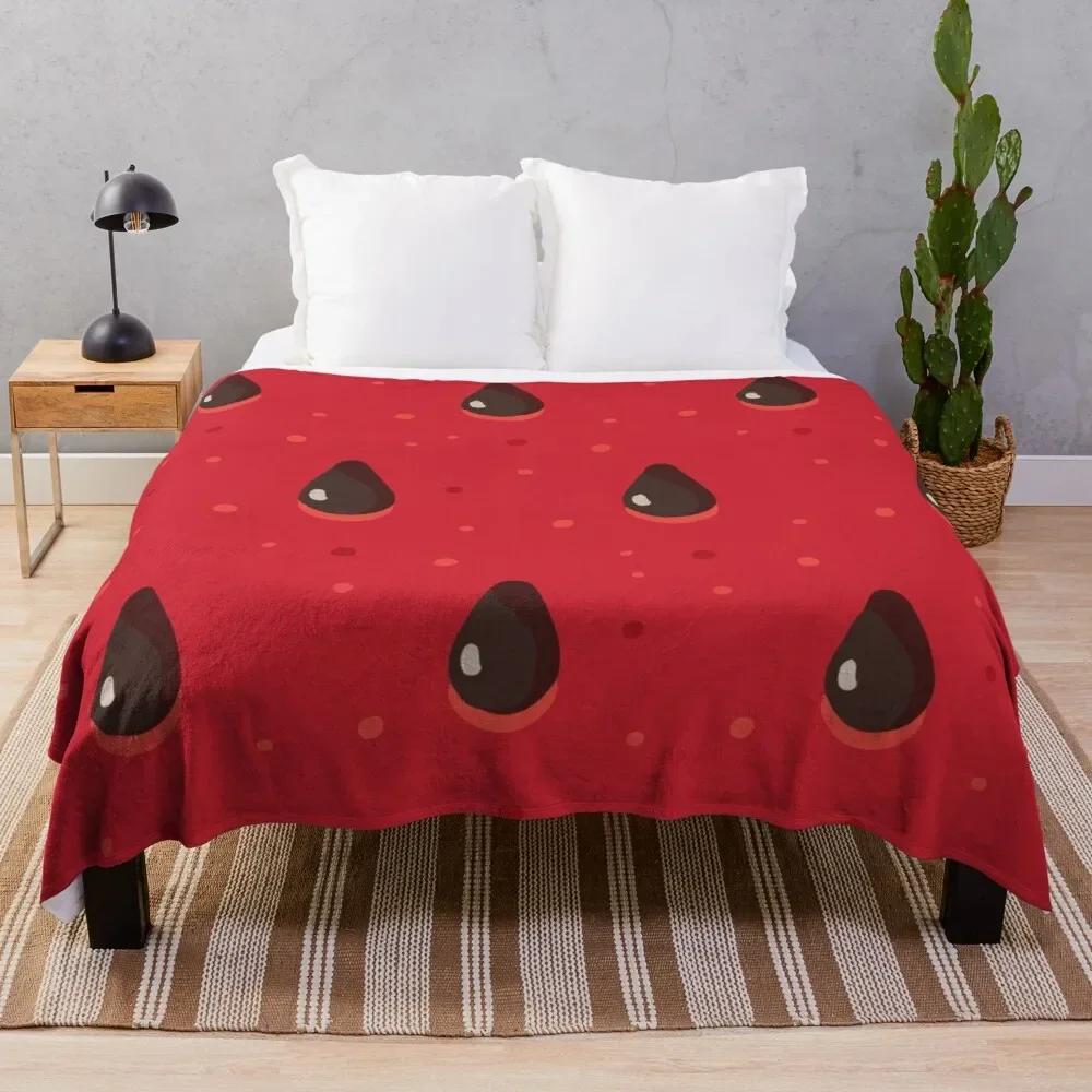 Coperta Morbida Anguria Rossa Matrimoniale Leggera in Pile di Flanella per Divano Letto Divano Viaggio Campeggio per Bambini Adulti