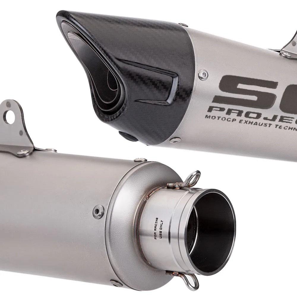 Stainless Steel Carbon Fiber Motorcycle Exhaust Muffler for Street Bikes and Cruisers