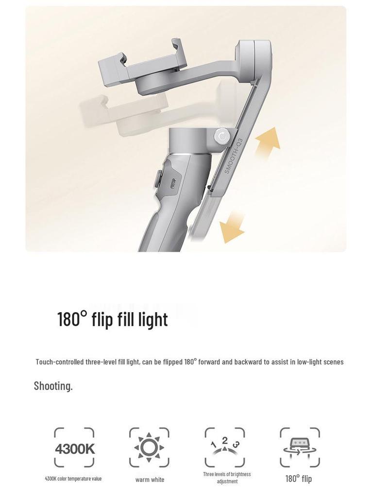 Zhiyun Smooth Q3 Mobile Stabilizer Gimbal Kit - Handheld Anti-Shake Vlog Stand