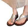 [youshilai] Set of Toe Slippers Summer New Slope Heel Flip-flops Vacation Seaside Beach Sandals