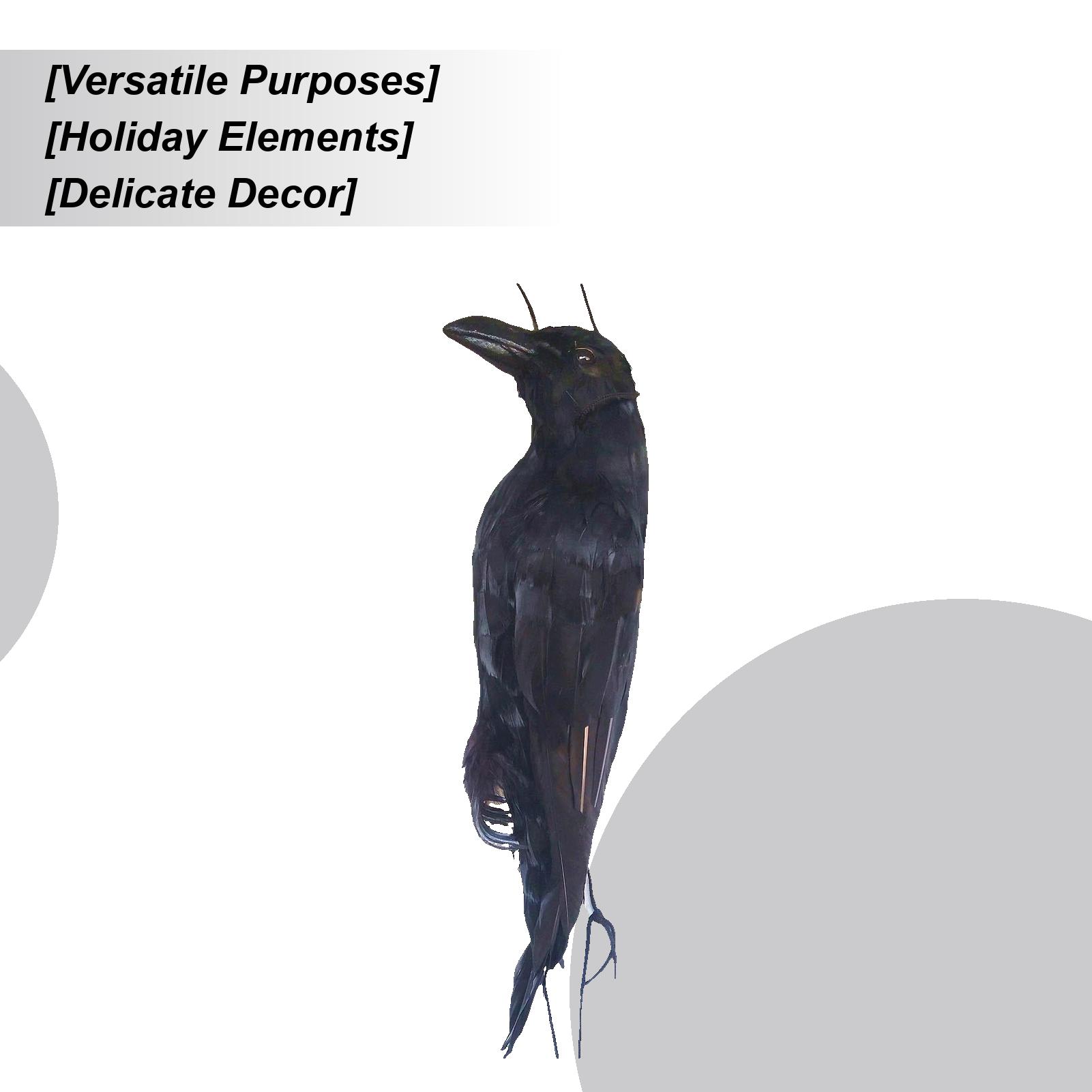 

Halloween Stimulated Realistic Hanging Crow Black Feathered Bird Bar Ornaments Scary Prop Outdoor Scarecrow Garden Yard Decor China Mainland