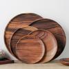 Acacia Wood Unbreakable Handmade Tableware Durable Fruits Dishes Serving Tray Dinner Plate Platter