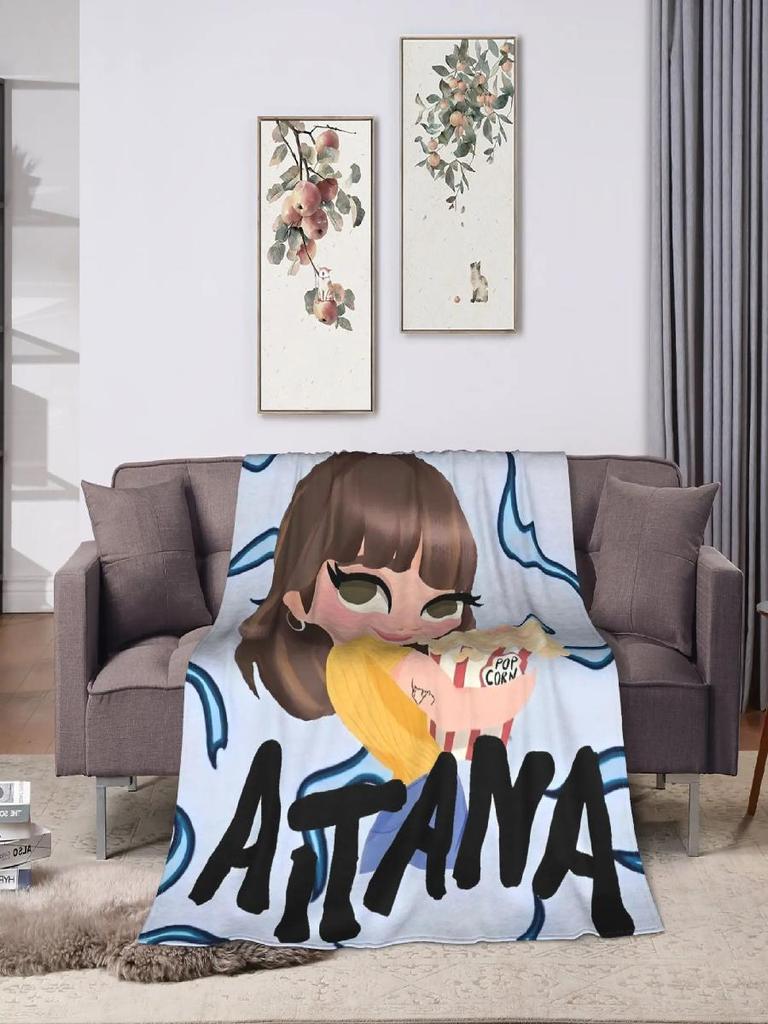 Super Warm Throw Blanket for Kids Travel Cute Aitana Bedding Flannel Bedspread Home Decor Sofa Bed Cover Printed