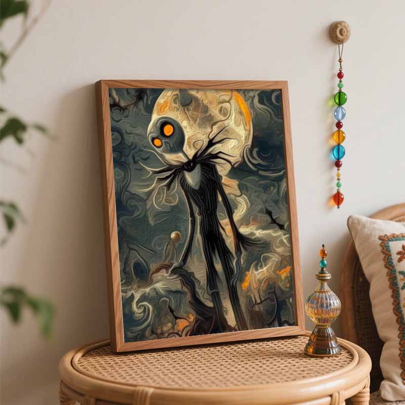 Disney Nightmare Before Christmas Jack Skellington Digital Oil Painting Hand Painting Kit Diy Home Decoration