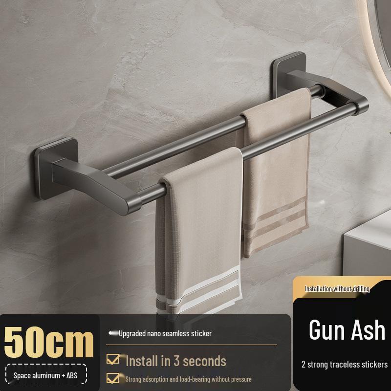 Punch-Free Wall-Mounted Multi-Functional Bathroom Storage Rack
